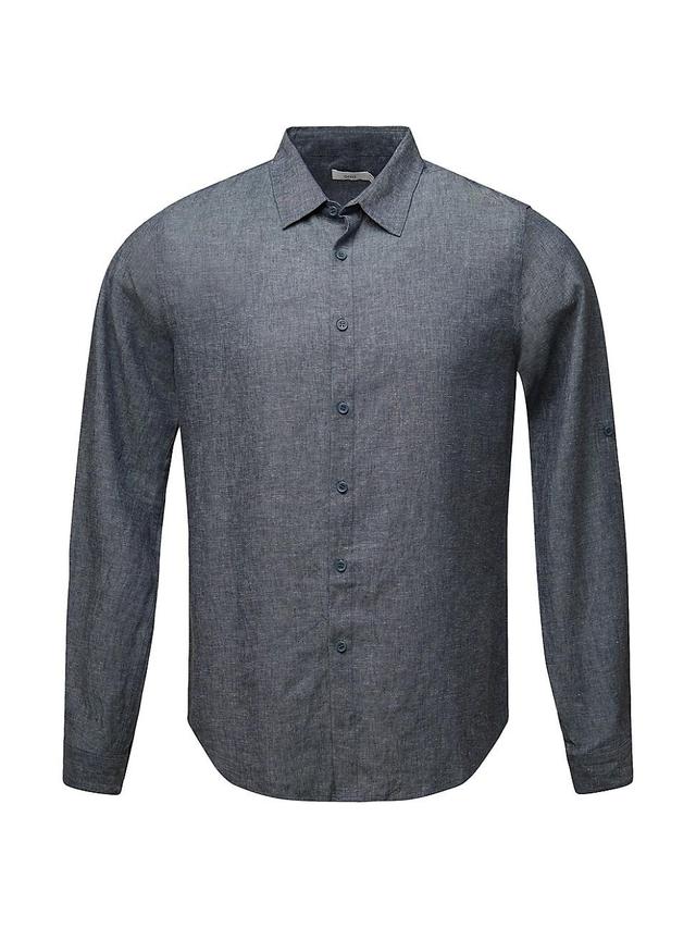 Mens Air Linen Button-Up Shirt Product Image