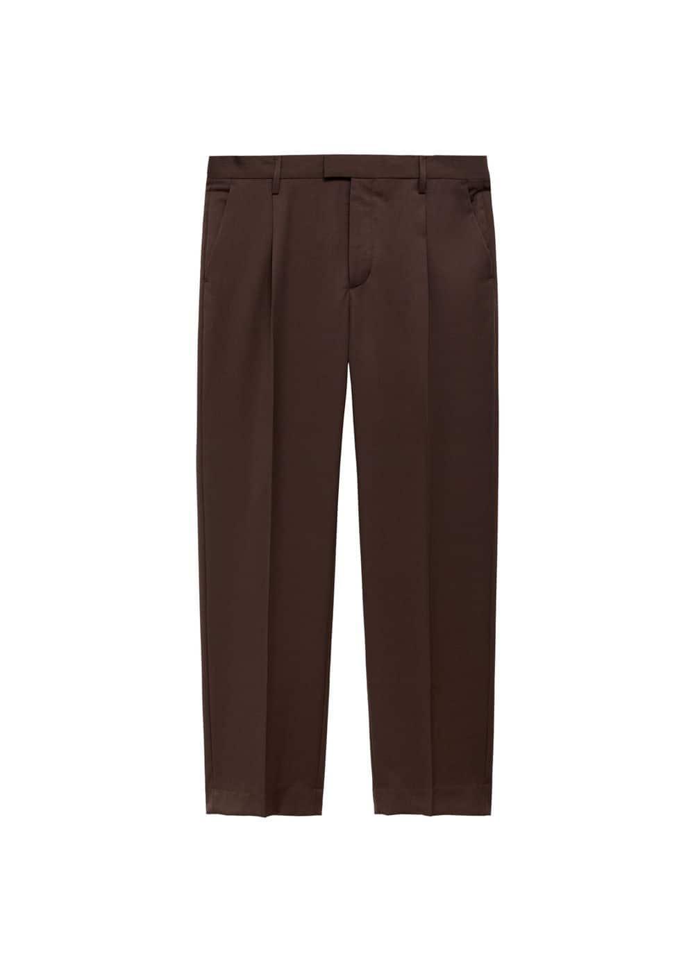 MANGO MAN - Regular-fit suit pants with pleats burgundyMen Product Image