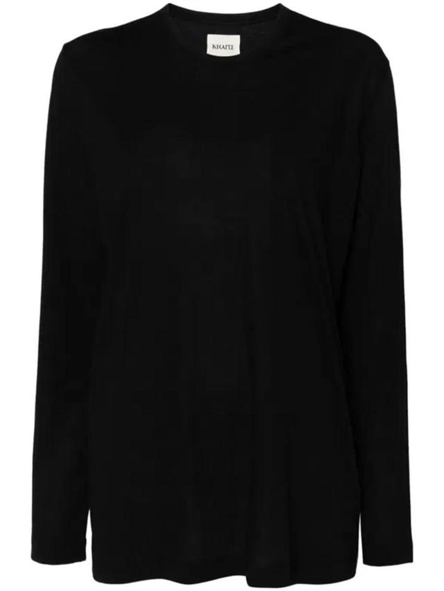 Long-sleeved T-shirt In Black Product Image