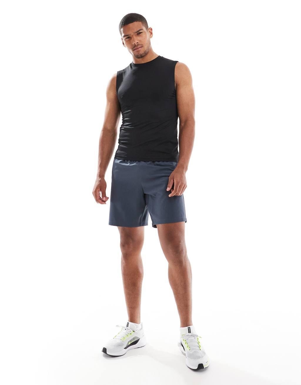 ASOS 4505 Icon muscle fit training tank with quick dry in black Product Image