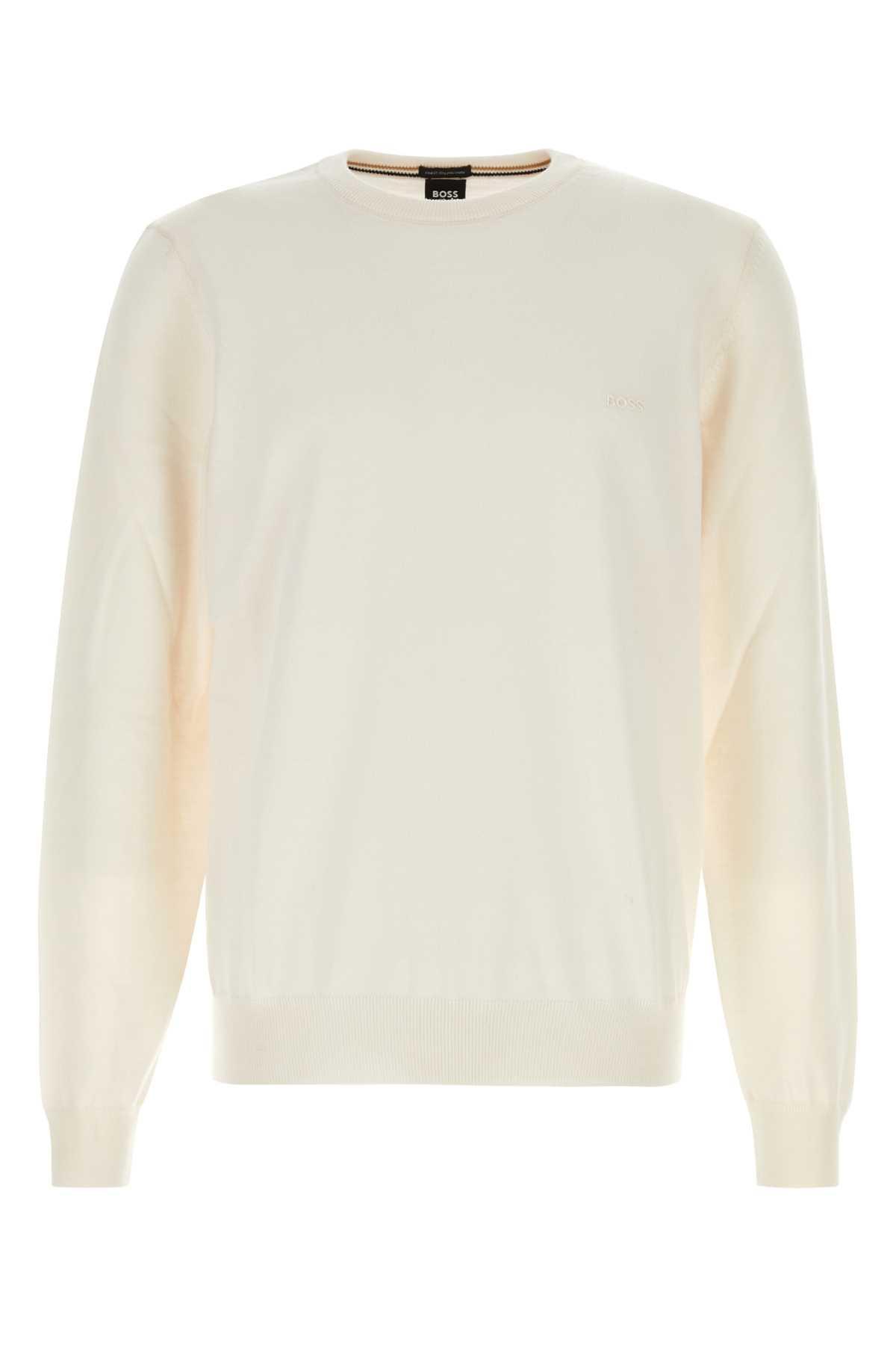 Ivory Wool Sweater In Openwhite Product Image