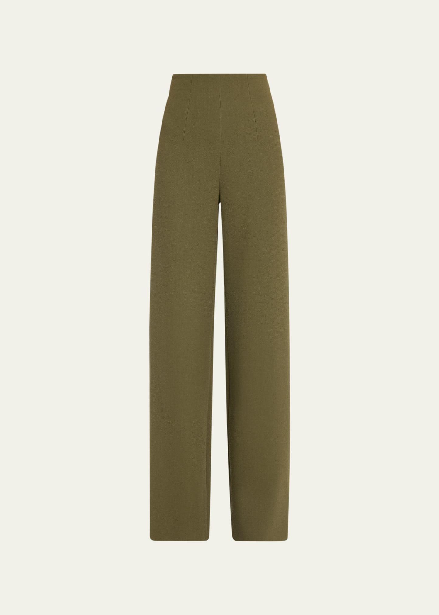 Sergio Hudson - Signature High-Waisted Wide-Leg Pants - BurgundyModa Operandi Product Image