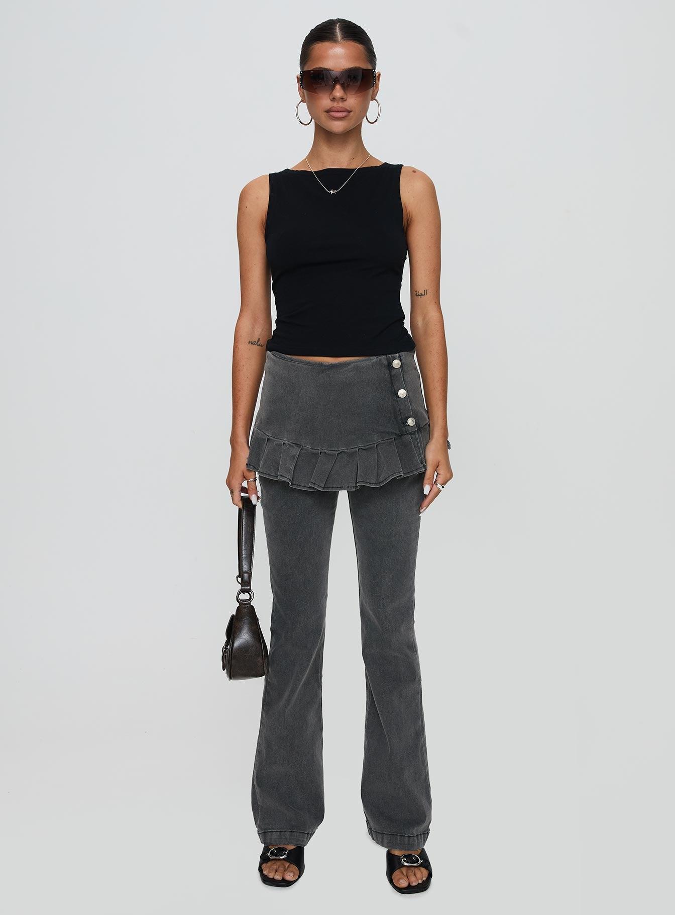 Jordynne Layered Pant Washed Black Product Image