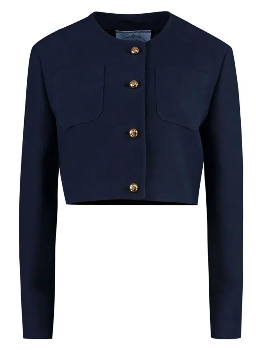 Women's Wool Blazer In Blue Product Image