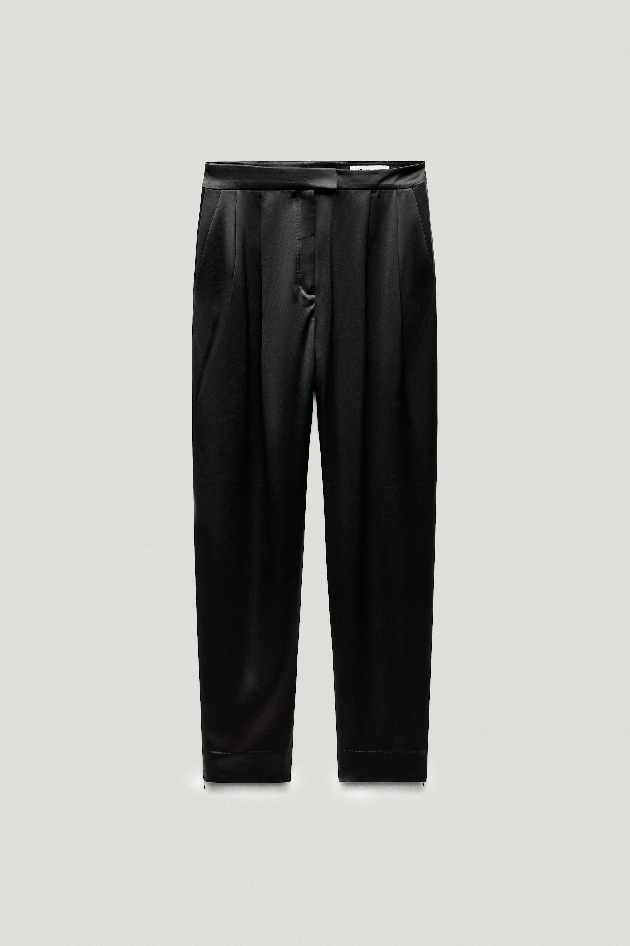 DARTED SATIN EFFECT PANTS ZW COLLECTION Product Image