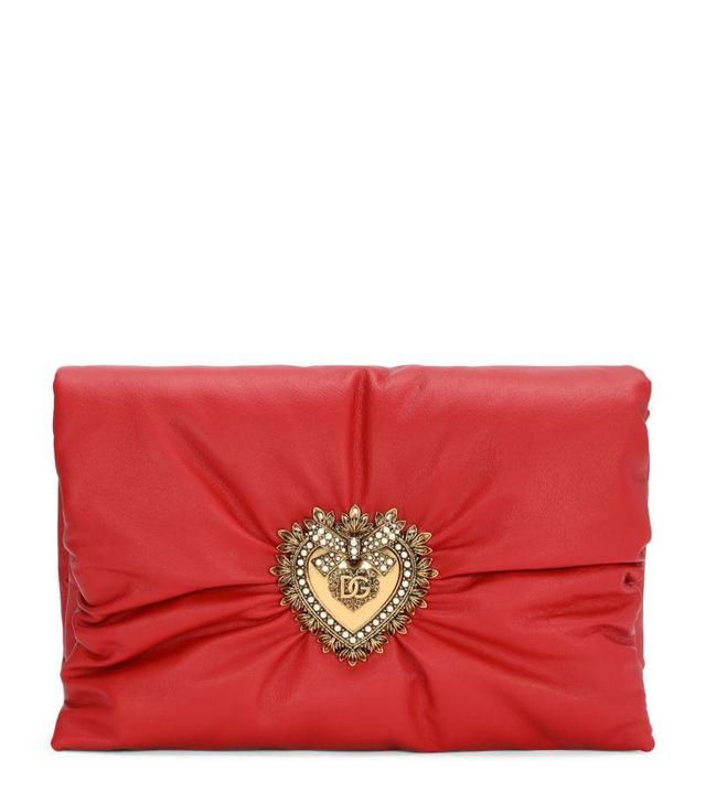 Medium Calfskin Devotion Soft Bag In Intense Red Product Image