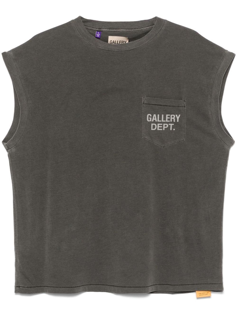 GALLERY DEPT. Logo-print Sleeveless T-shirt In Grey Product Image