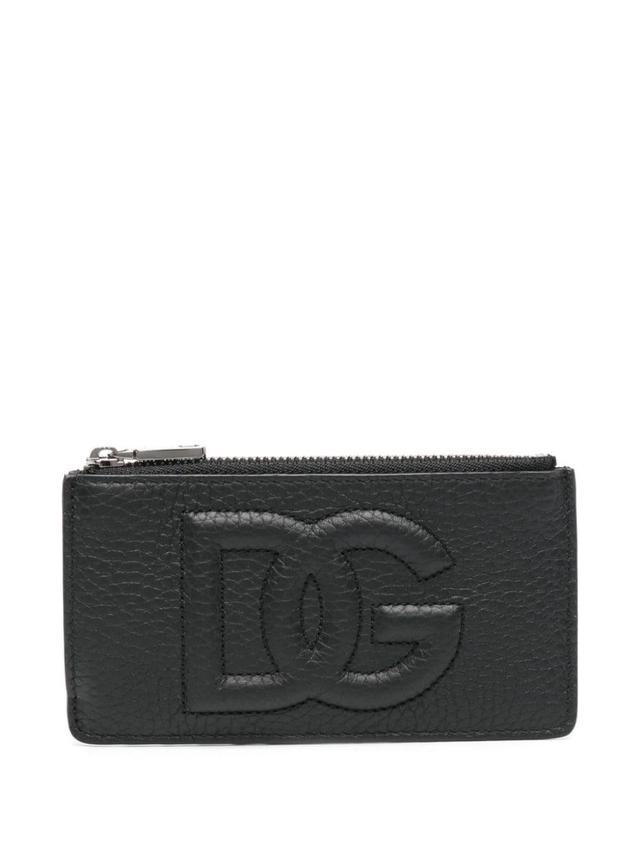 Logo-embossed Card Holder In Black Product Image