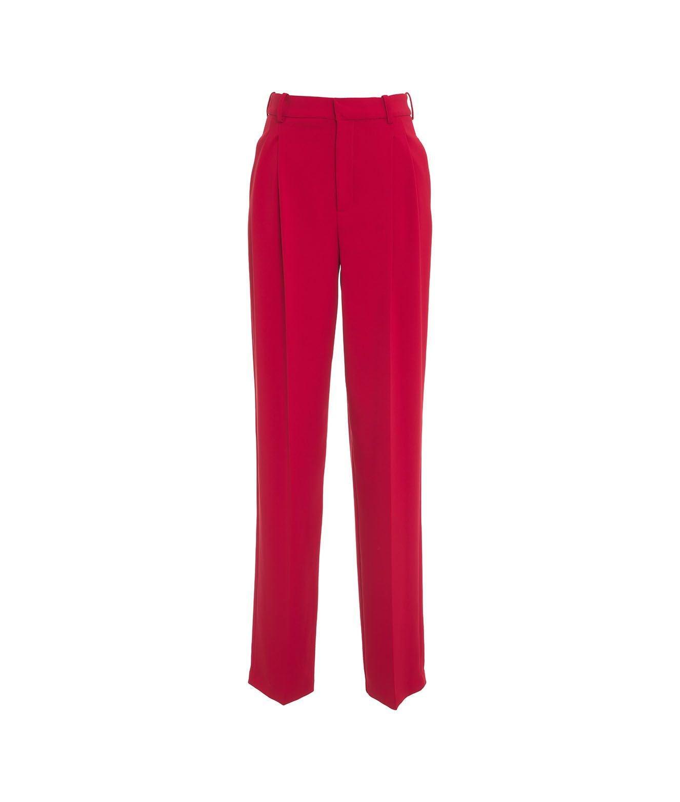 Pleated trousers in stretch crêpe Product Image