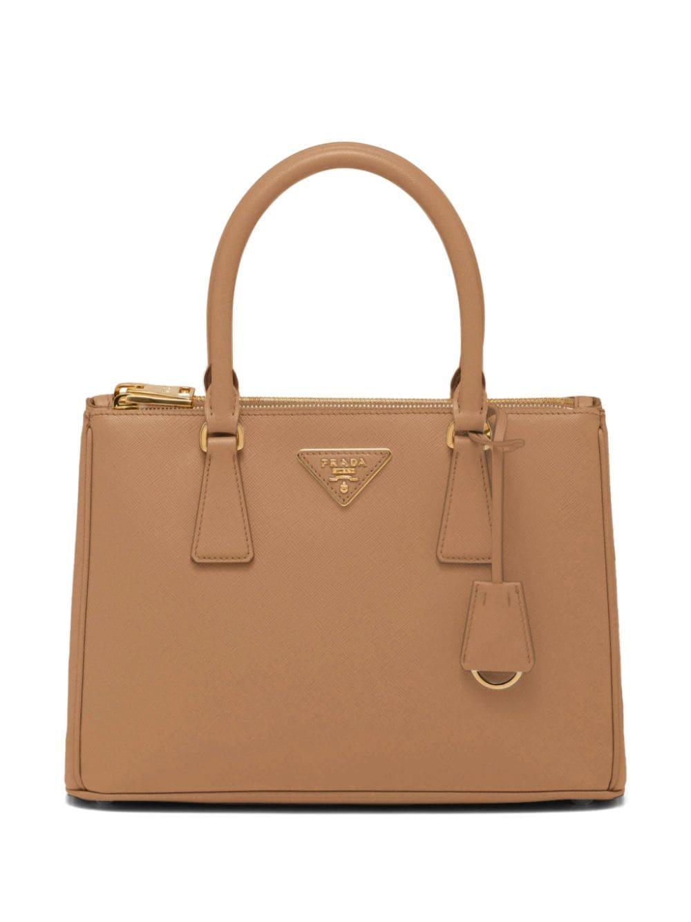 Medium  Galleria Saffiano Leather Bag In Beige Khaki Product Image