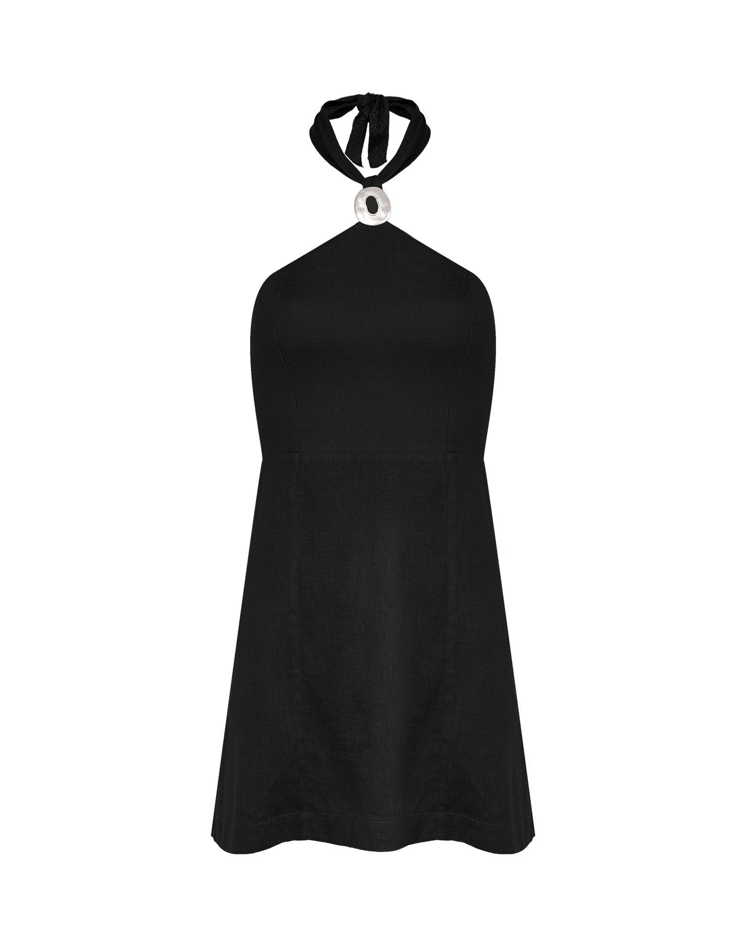 Naori Short Dress - Black Product Image