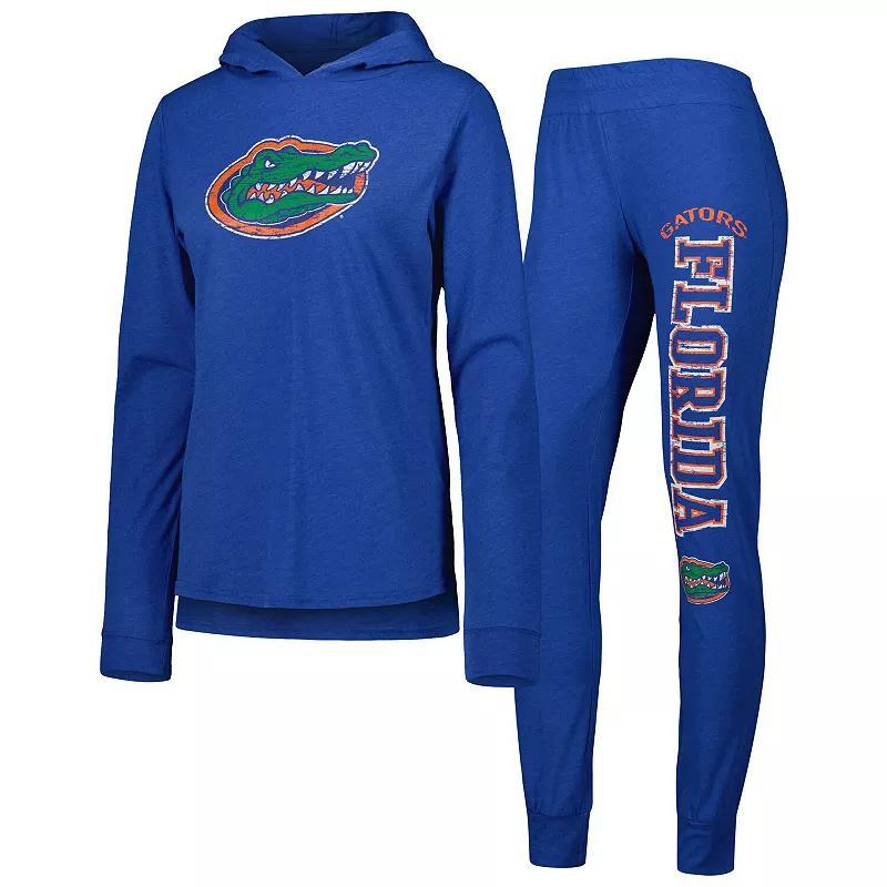 Womens Concepts Sport Royal Florida Gators Long Sleeve Hoodie T-Shirt & Pants Sleep Set Product Image