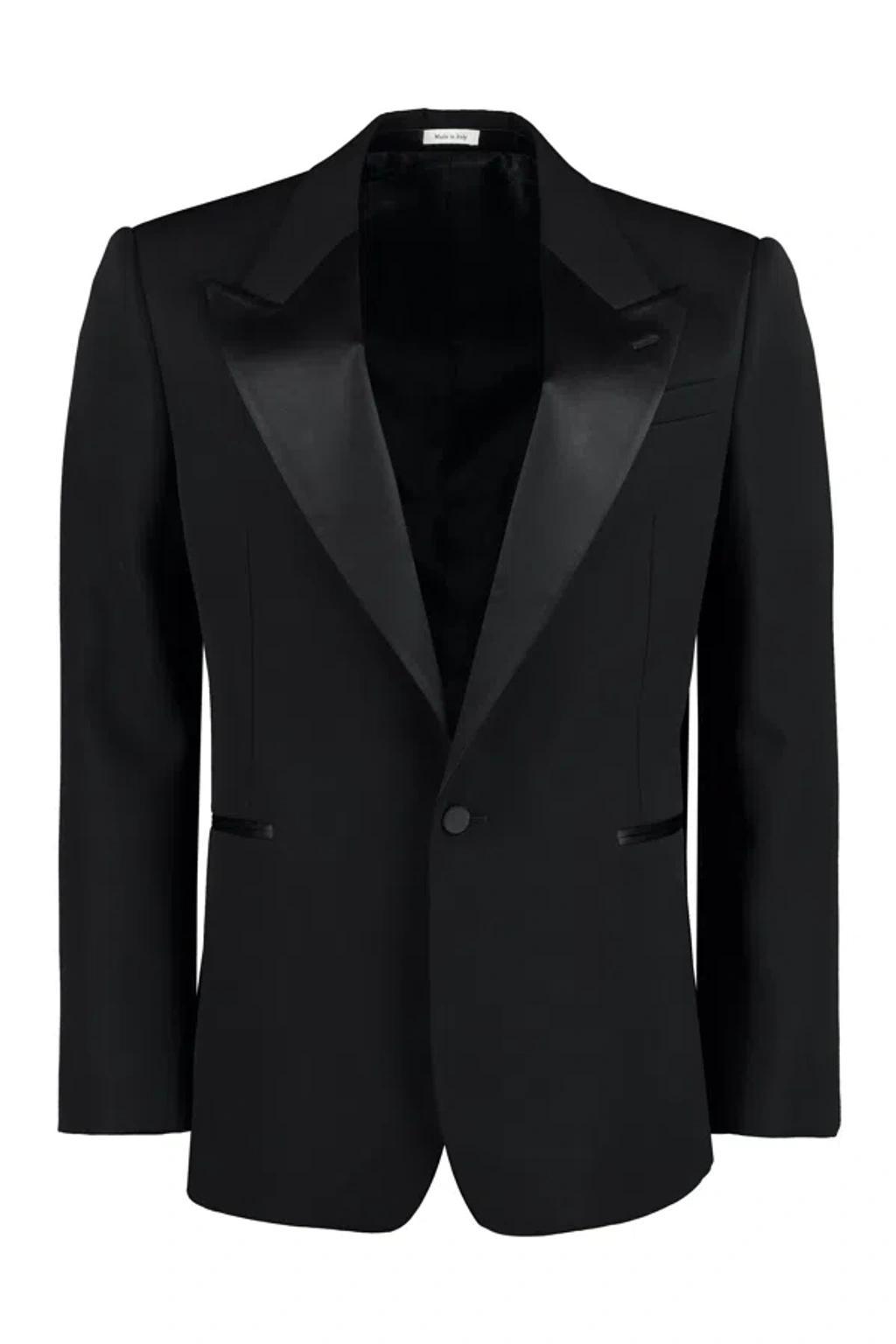 Men's Single-breasted One Button Jacket In Black Product Image