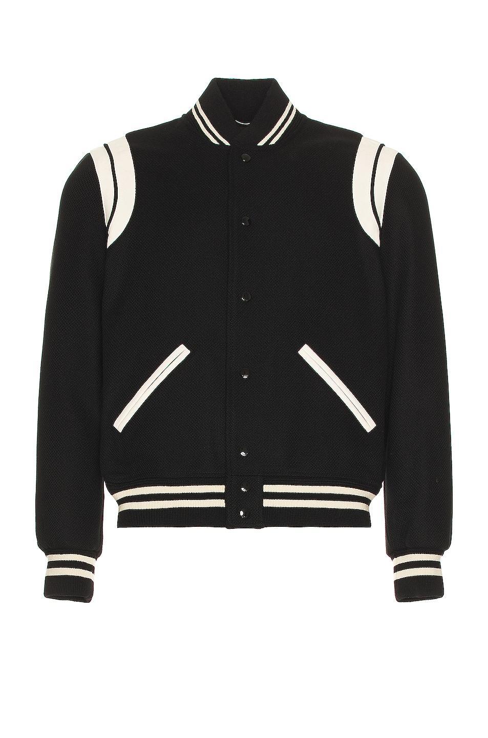 Saint Laurent Teddy Bomber Jacket in Black Product Image