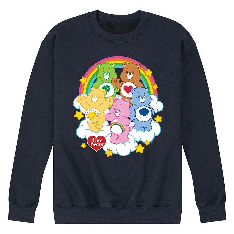 Mens Care Bears Group On Clouds Fleece Sweatshirt Blue Product Image