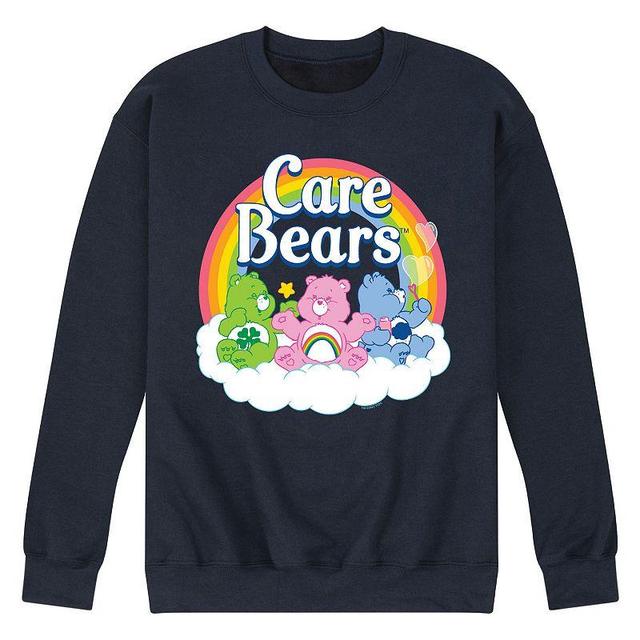 Mens Care Bears Logo Group Fleece Sweatshirt Blue Product Image