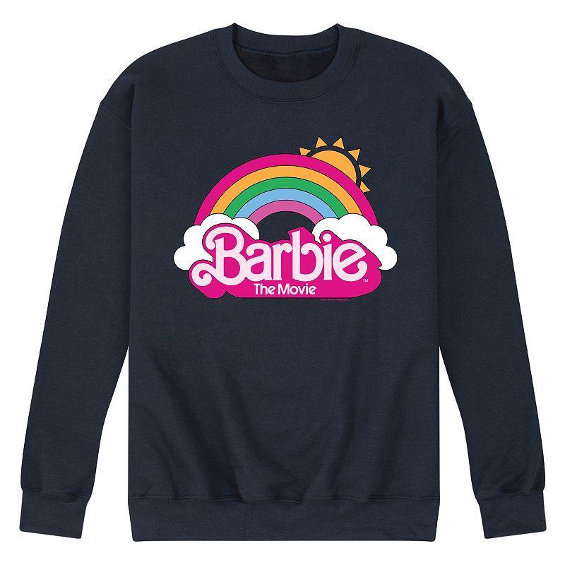 Mens Barbie Theatrical Movie Logo Fleece Sweatshirt Blue Product Image