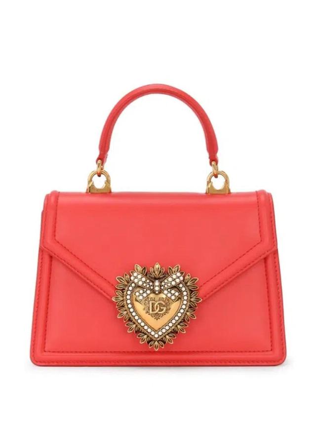 Small Devotion Leather Bag In Red Product Image