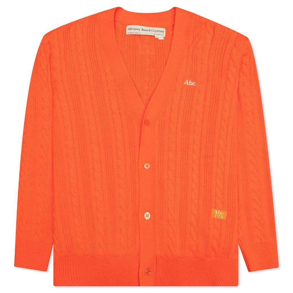 Cableknit Cardigan - Carnelian Orange Male Product Image