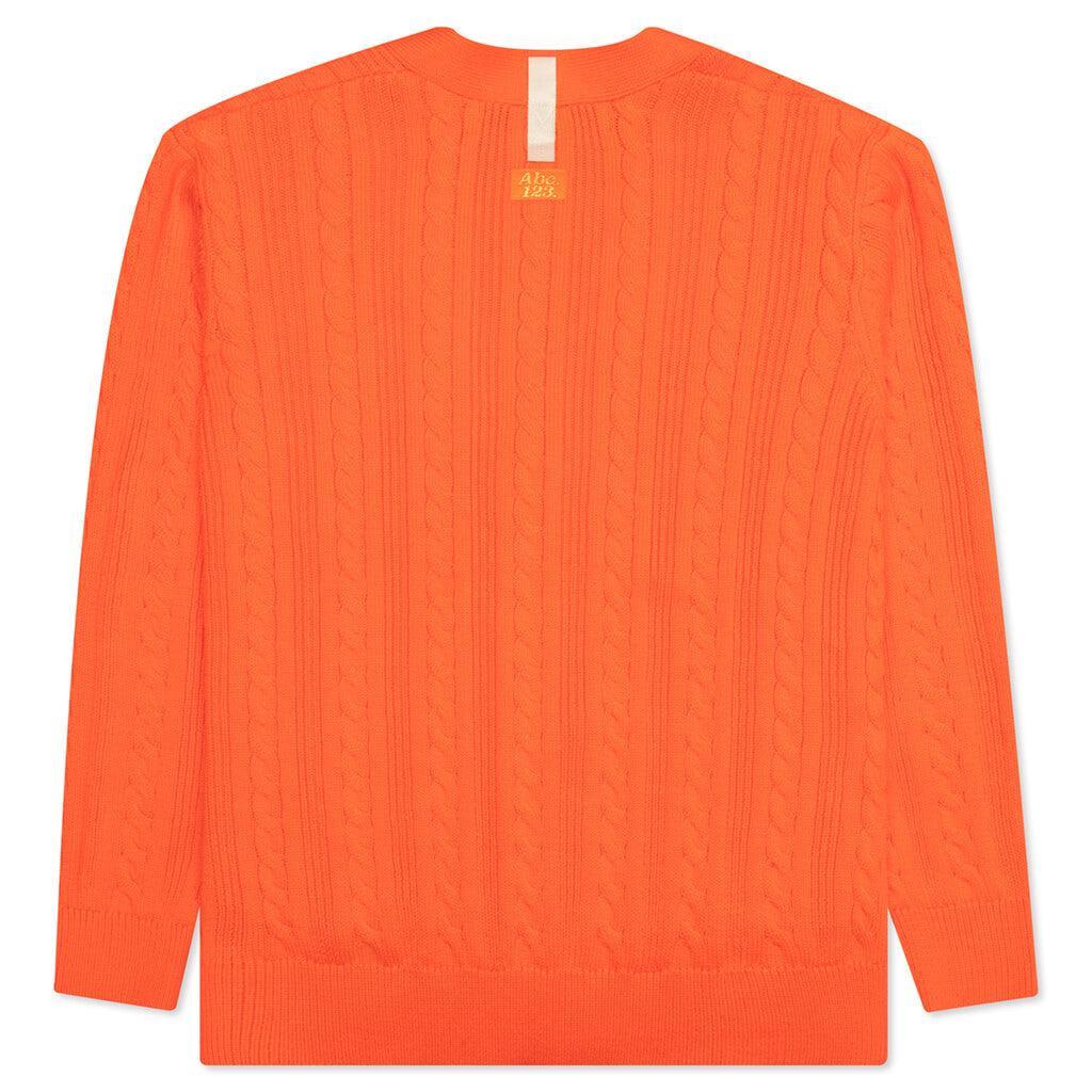 Cableknit Cardigan - Carnelian Orange Male Product Image