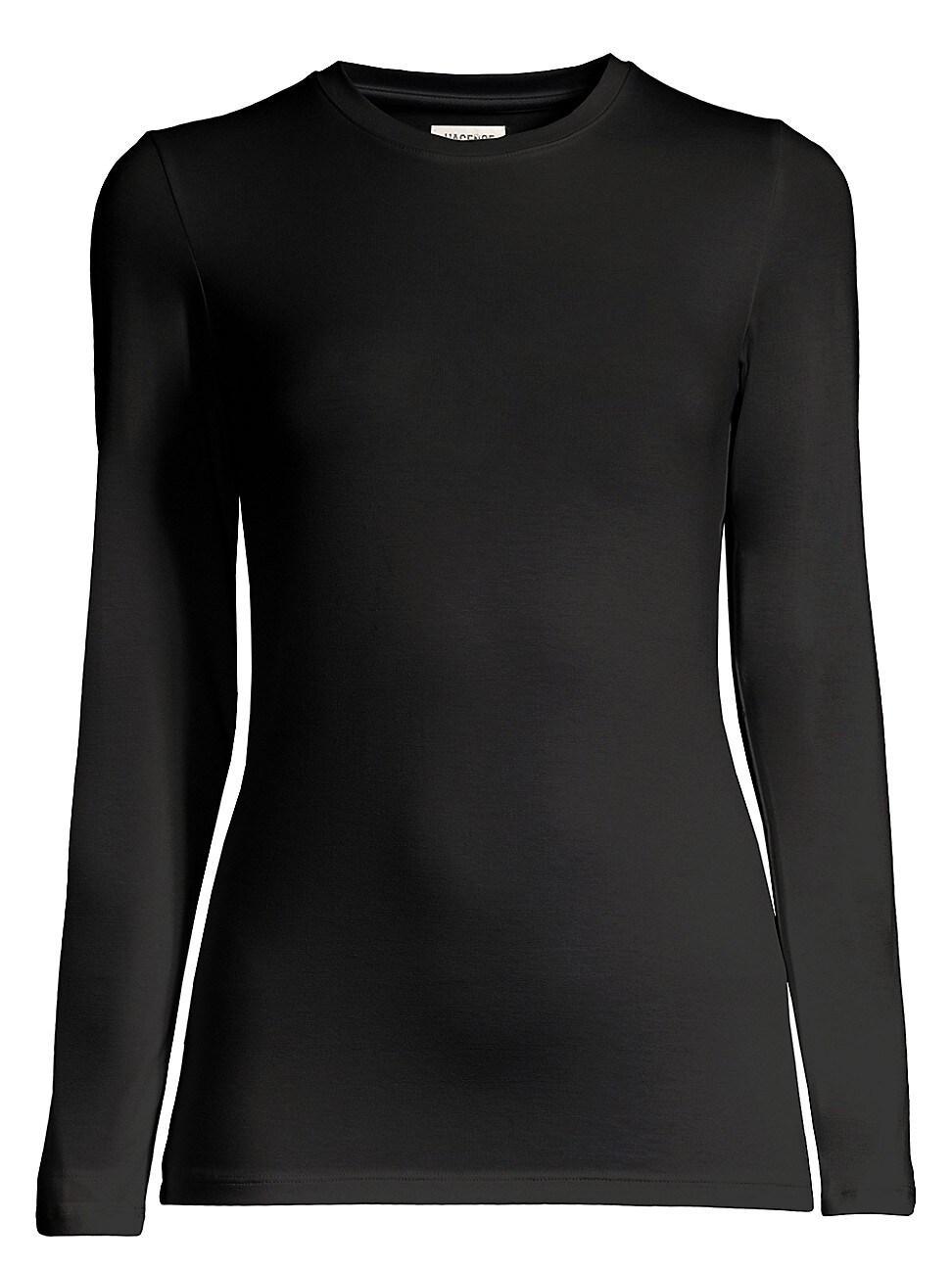 LAGENCE Tess Long Sleeve Stretch Jersey Top Product Image