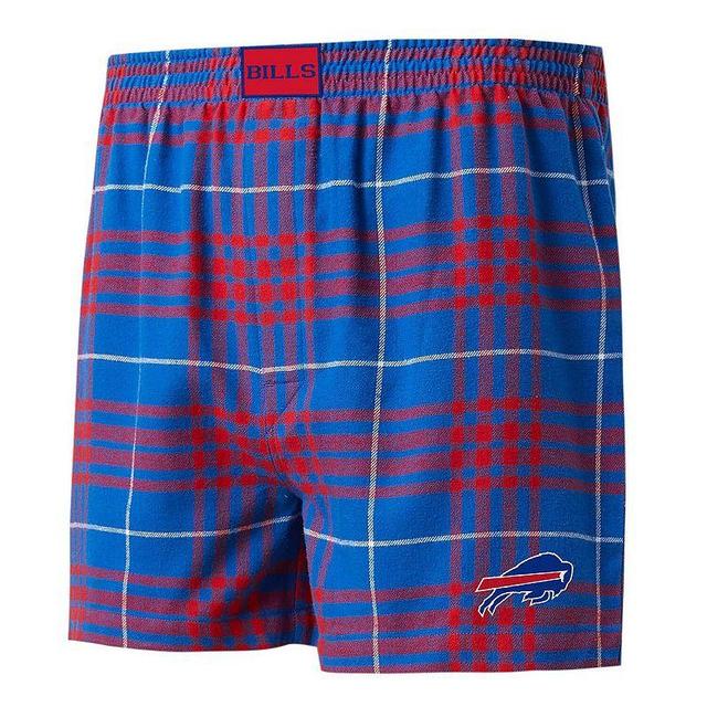 Mens Concepts Sport Royal/Red Buffalo Bills Concord Flannel Boxers Product Image