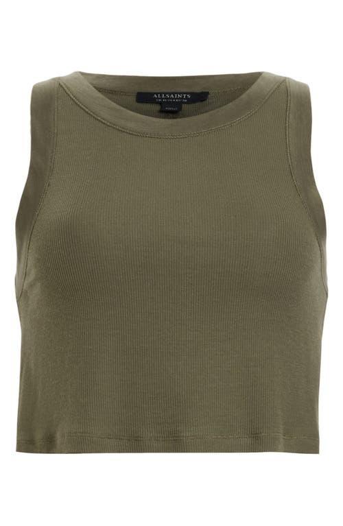 Rina Sleeveless Cropped Tank Top In Tarmac Green Product Image