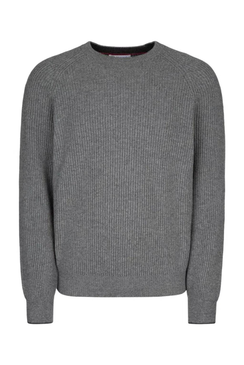 Crewneck Ribbed In Grey Product Image