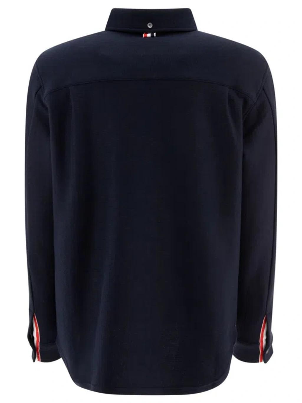 Double Face Knit Overshirt In Black Product Image