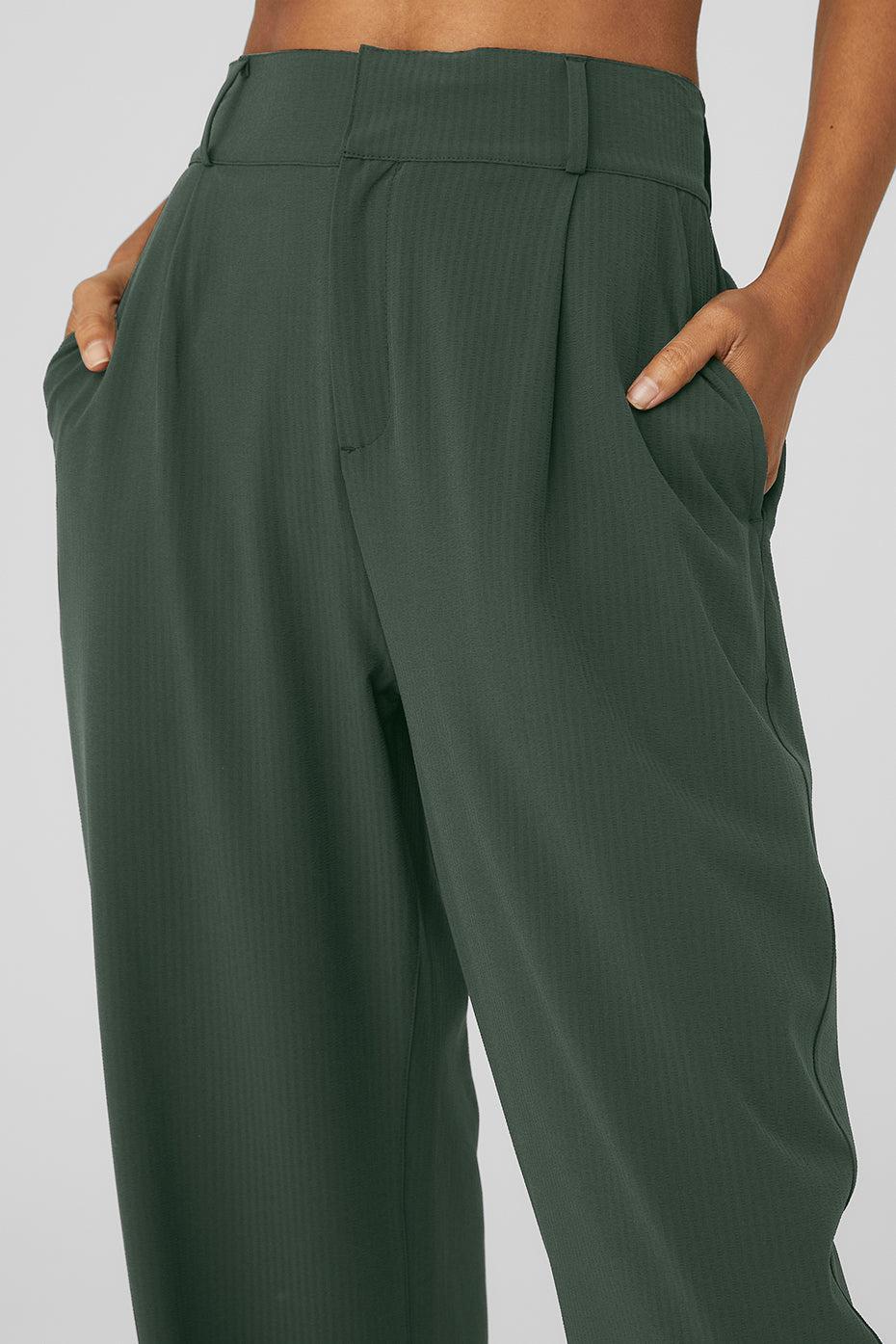 Alo Yoga | High-Waist Dreamscape Trouser Green, Size: XS Product Image