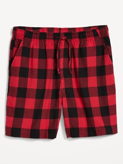 Flannel Pajama Shorts for Men Product Image