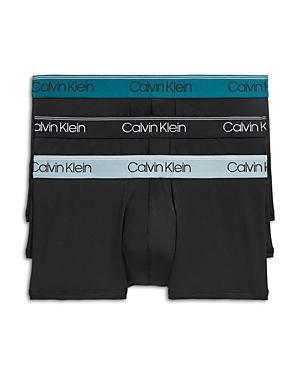 Calvin Klein Microfiber Stretch Wicking Low Rise Trunks, Pack of 3 Product Image