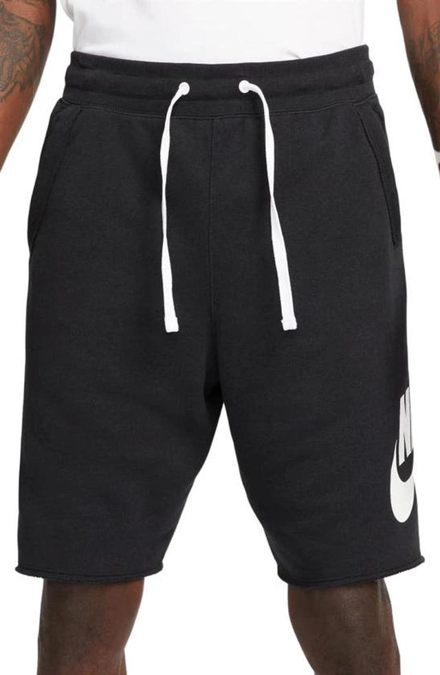 NIKE Men's Club Alumni French Terry Shorts In Black/white Product Image