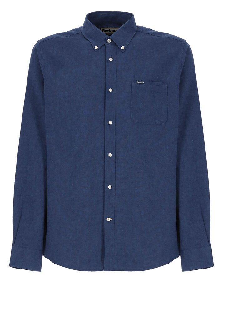 Ramsey Micro Corduroy Regular Fit Shirt In Dark Denim Product Image