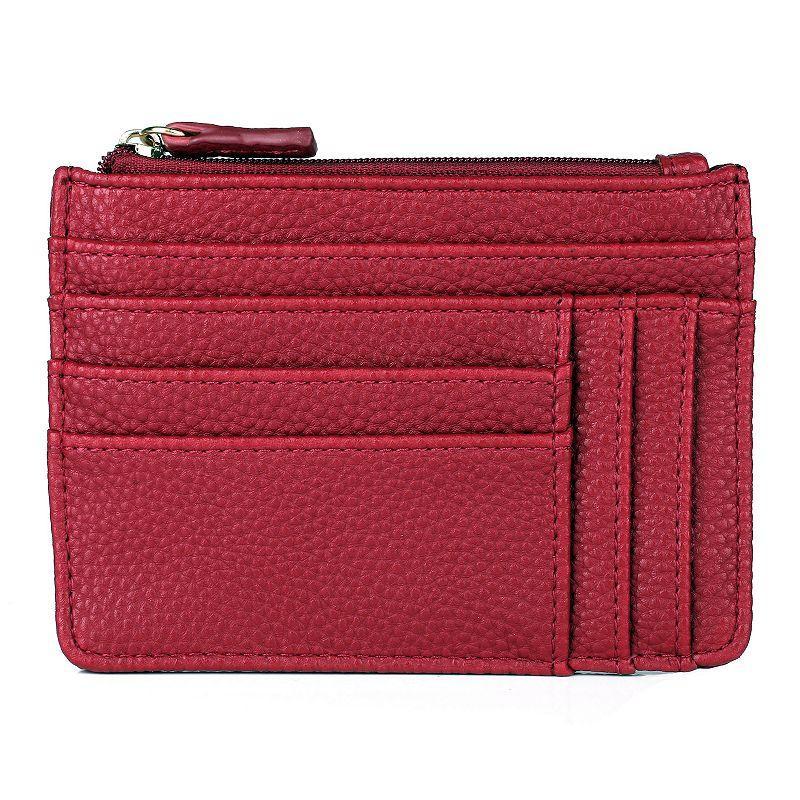 Julia Buxton Solid Pebble Faux Leather Slot Coin Case Product Image