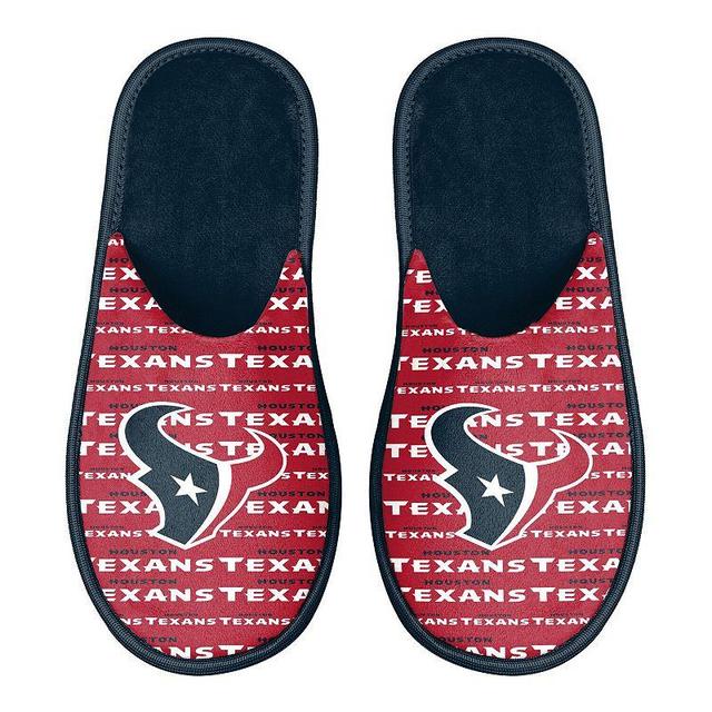 Mens FOCO Houston Texans Scuff Logo Slide Slippers Blue Product Image