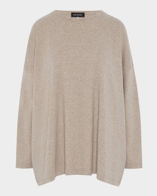 Long-Sleeve Round-Neck T-Shirt  (Mid Plus Length) Product Image