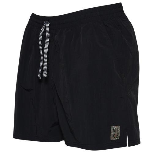 Nike Mens Nike Solid Icon 5 Volley Shorts - Mens Black/Pink Product Image