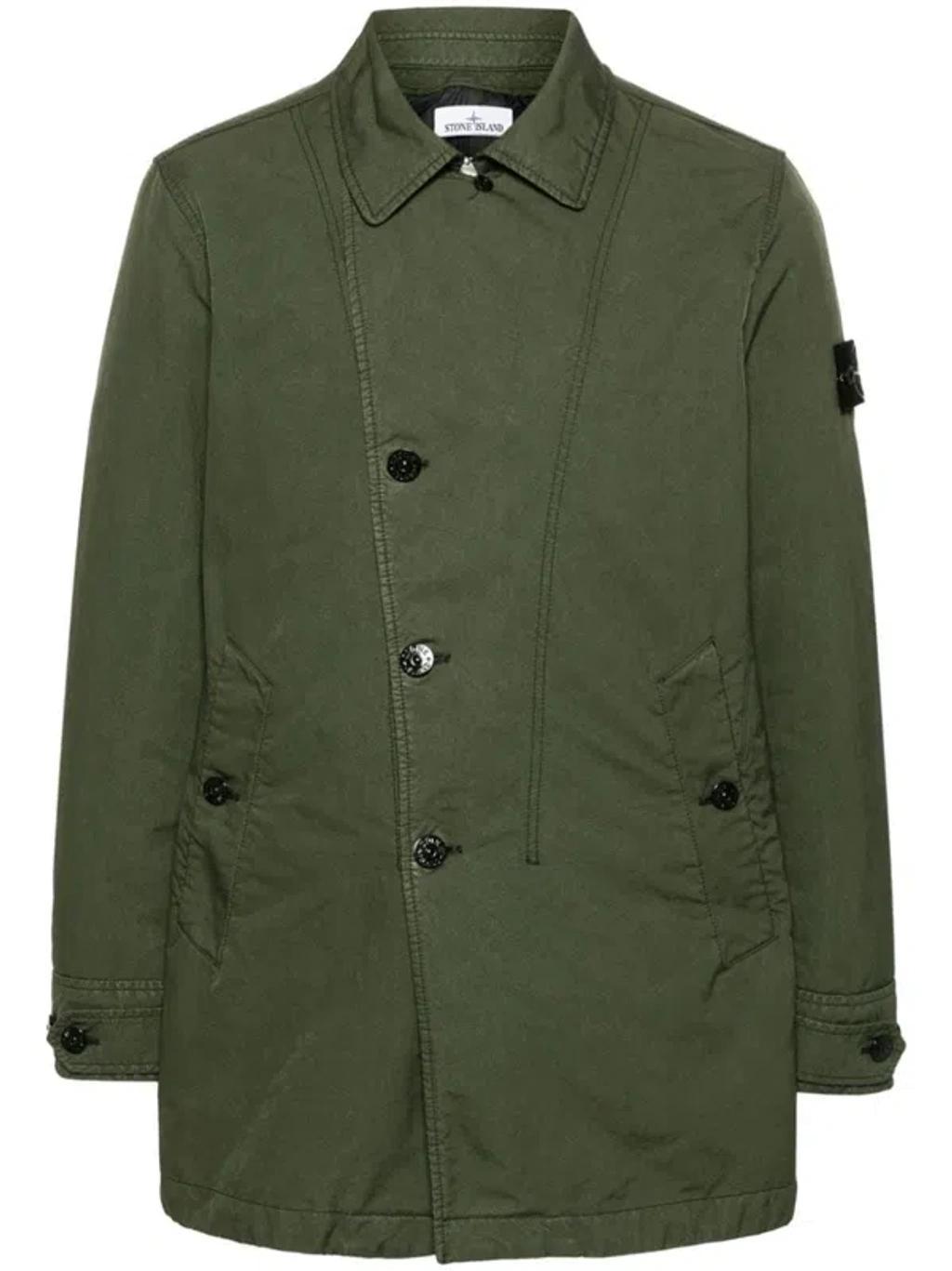 STONE ISLAND Compass-badge Short Coat In Musk Product Image