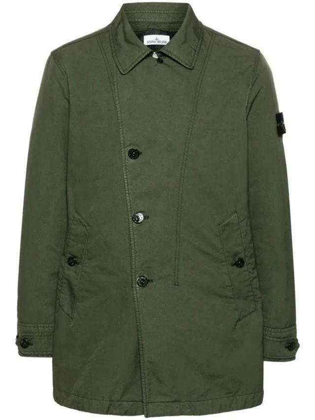 STONE ISLAND Compass-badge Short Coat In Musk Product Image