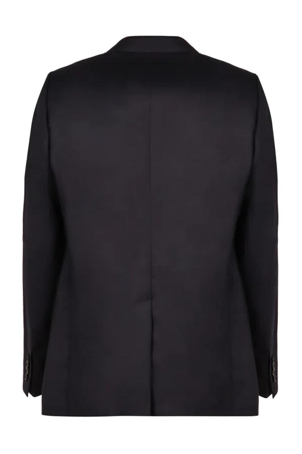 Single-breasted Two-button Blazer In Blue Product Image