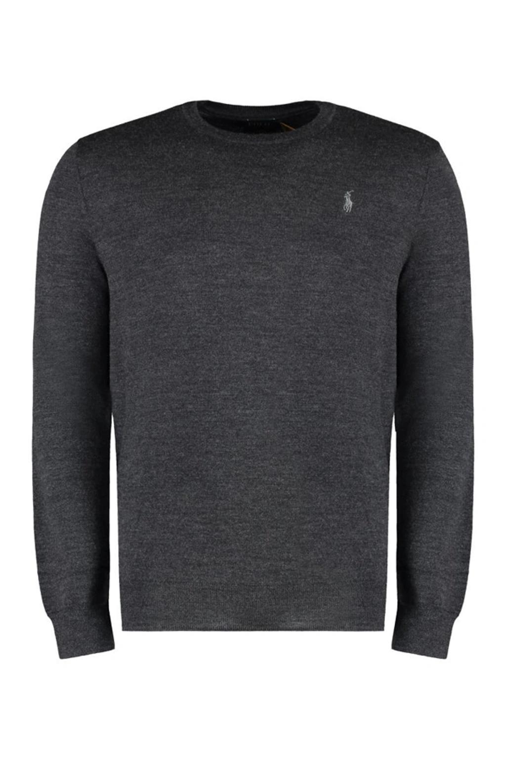 Heathered Long Sleeve T-shirt In Black Marl Heather Product Image