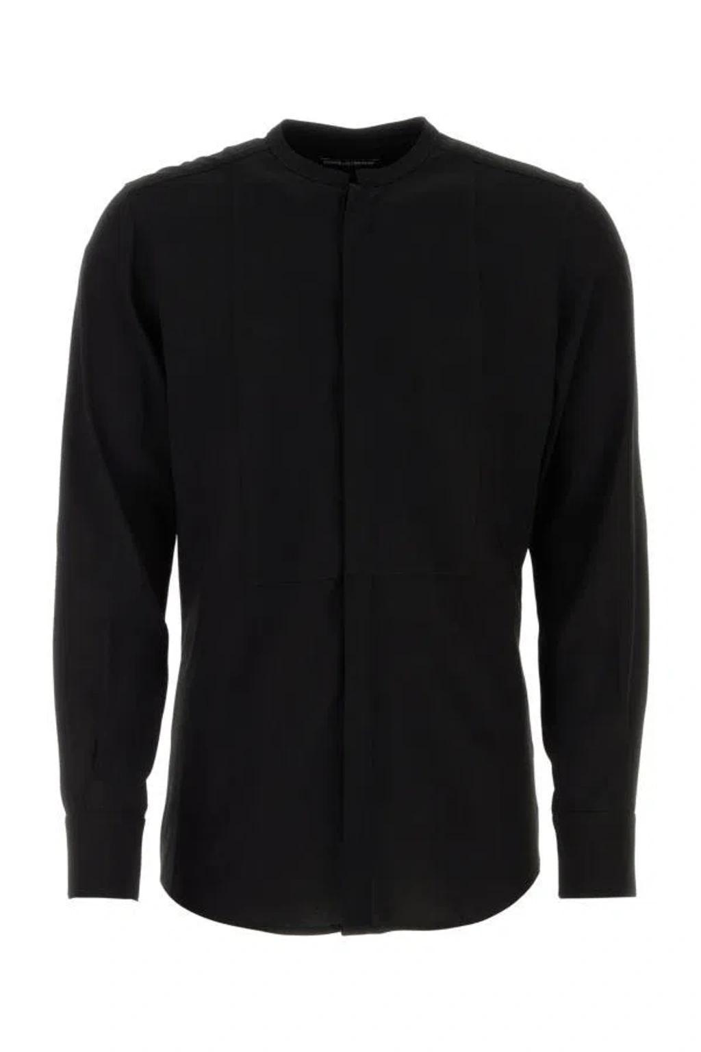 Black Crepe Shirt Product Image