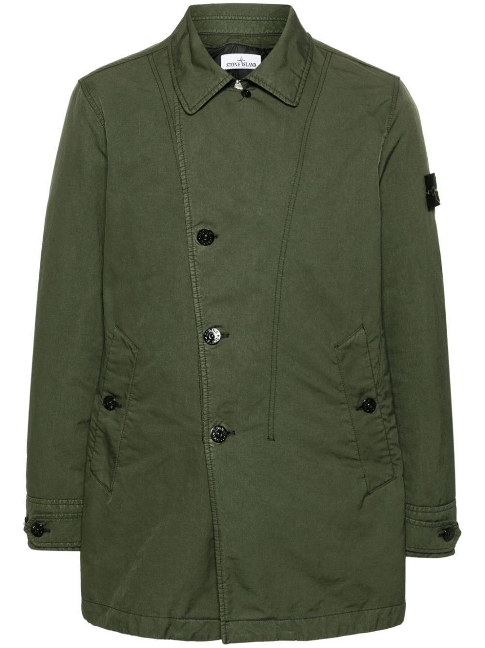 STONE ISLAND Compass-badge Short Coat In Musk Product Image