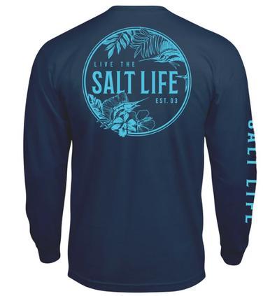 SALE Salt Life® Men's L/S Royal Hawaiian Tee - Navy Product Image