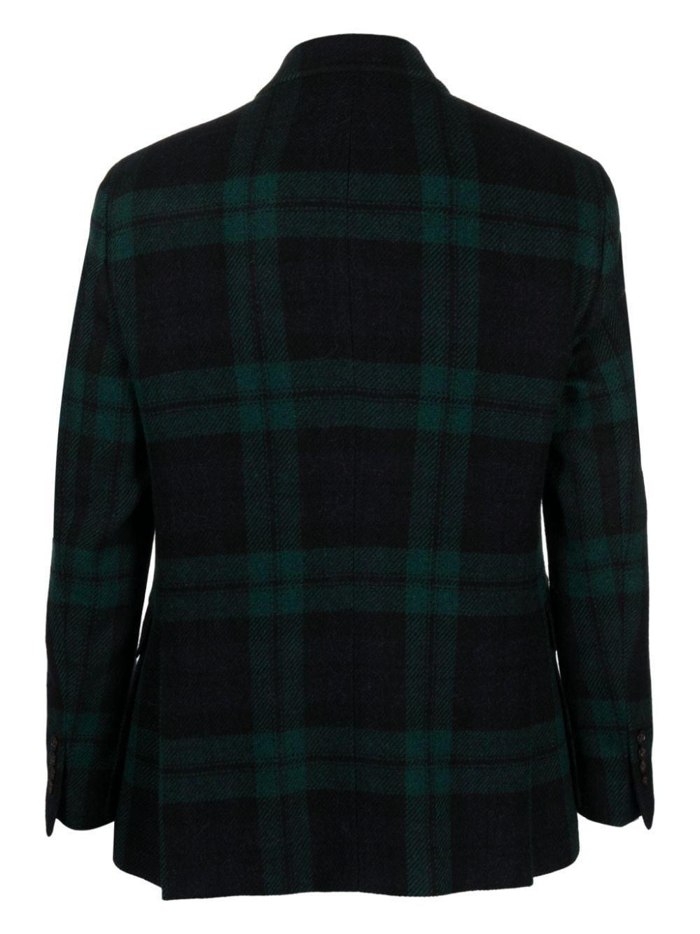 POLO RALPH LAUREN Checked Wool Single-breasted Blazer In Green Product Image