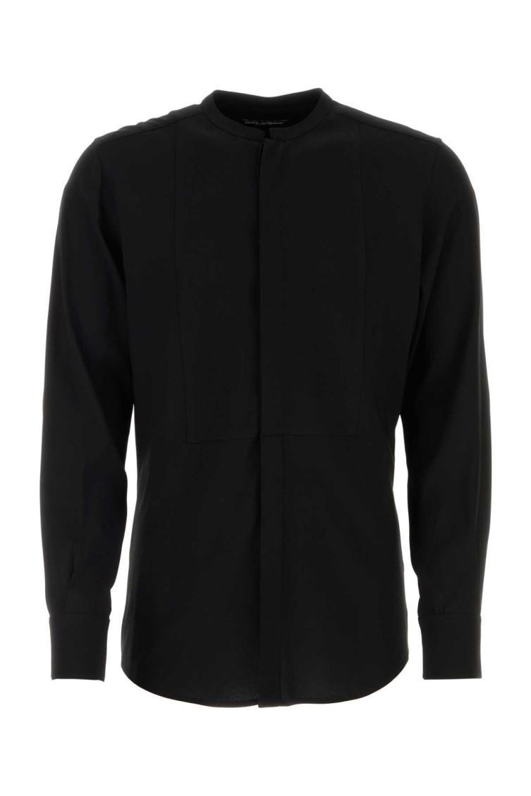 Black Crepe Shirt Product Image