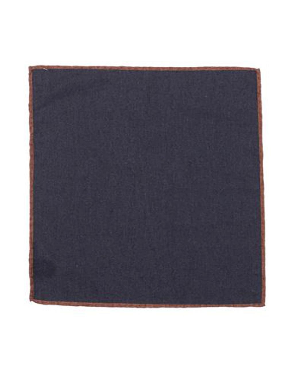 Decorative-stitching Cotton Scarf In Blue product image