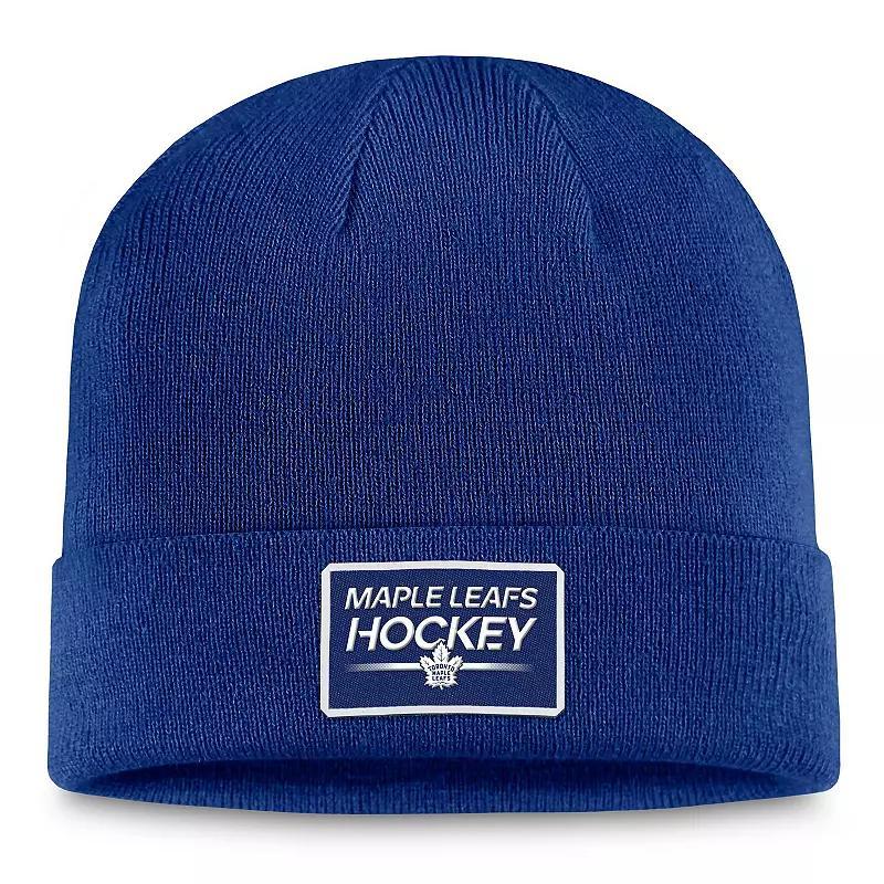 Mens Fanatics Branded Blue Toronto Maple Leafs Authentic Pro Cuffed Knit Hat Product Image