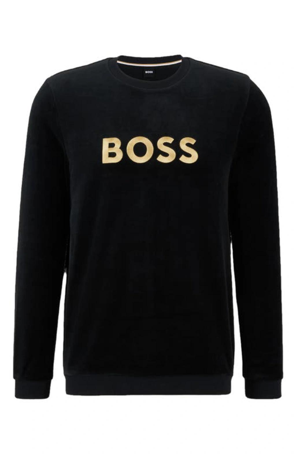 Logo-embroidered Cotton-blend Sweatshirt In Black Product Image